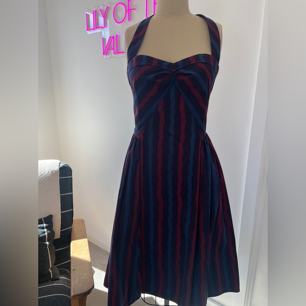 Marc By Marc Jacobs Halter Dress in Red and Blue